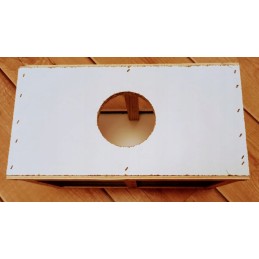 Dėžutė bičių siuntimui su bičių pakuotėmis