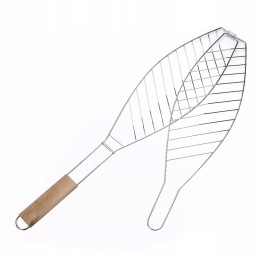 Skrudintuvo laikiklis, grotelės žuviai kepti, bbq grilis