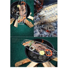 Skrudintuvo laikiklis, grotelės žuviai kepti, bbq grilis