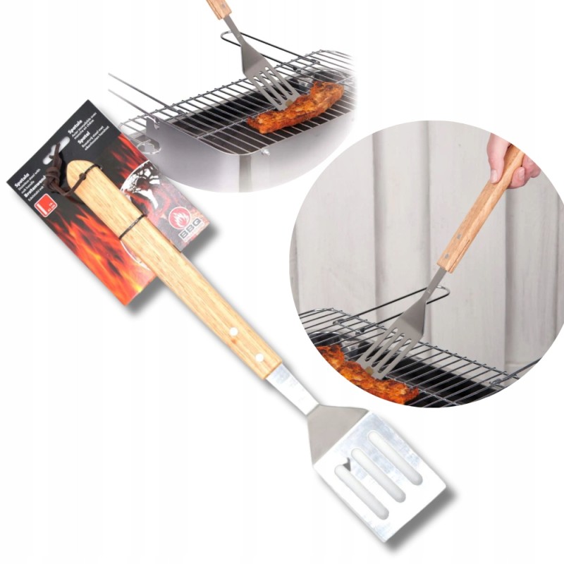 Grilio mentelė su ąžuolo rankena 41 cm BBQ