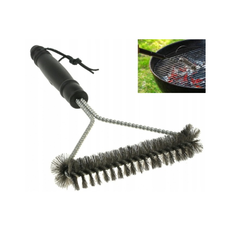 Šepetys ir vielos valiklis grilio grotelėms valyti