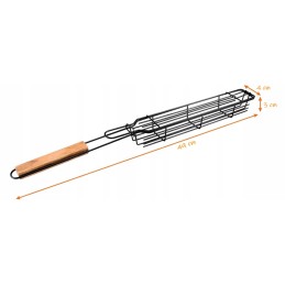 Grotelių krepšelis iešmams kepti, plieninis 3670