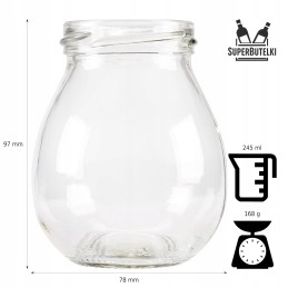 245 ml stiklinis indas su metaliniu dangteliu