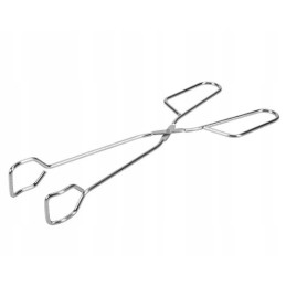 Metalinės grilio žnyplės 26 cm kotletams apversti