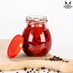 245 ml stiklinis indas su metaliniu dangteliu