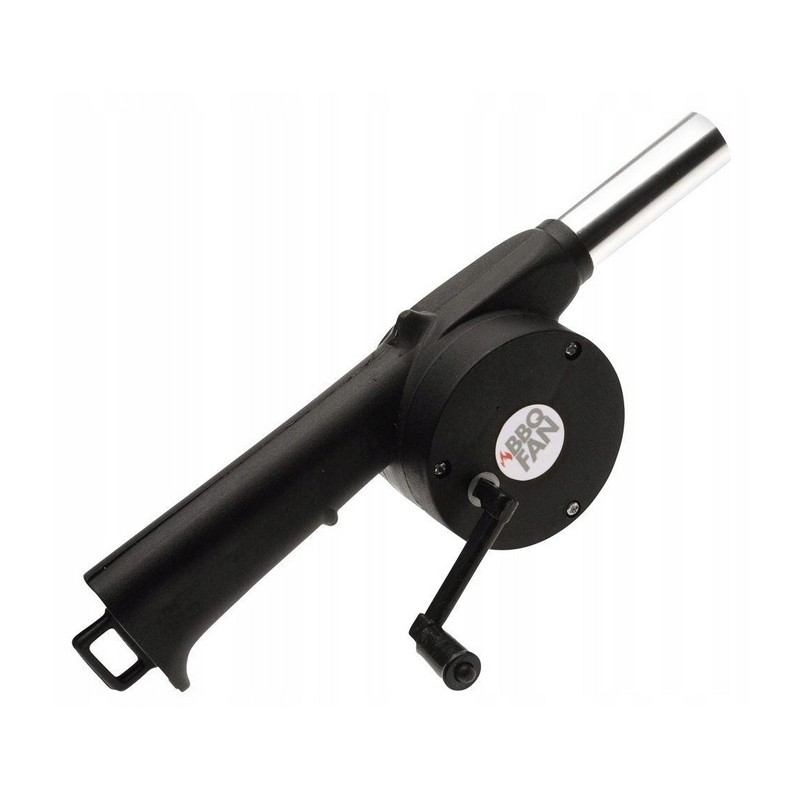 Manual blower for lighting a grill, fireplace, or campfire