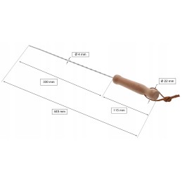 Adatinių iešmelių rinkinys iešmams kepti ant grotelių - 4 vnt