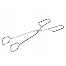 Metalinės grilio žnyplės 26 cm kotletams apversti