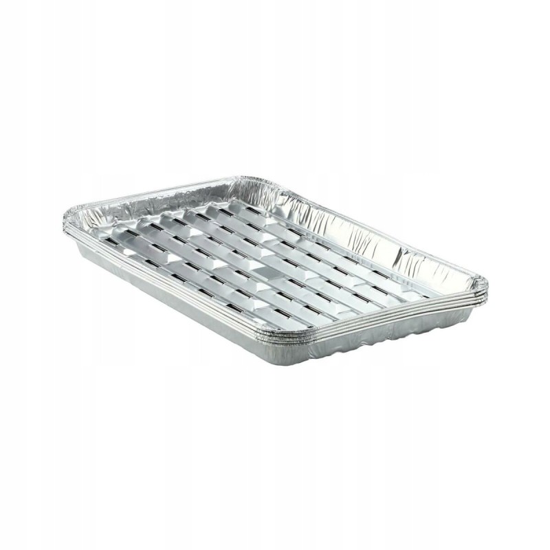 Aliuminio grilio padėklai 34x23 cm 5 vnt. medžiaga