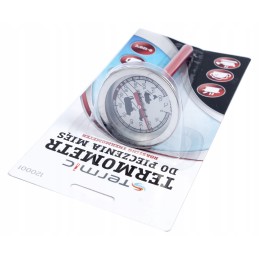 Termometras mėsai rūkyti, didelis ciferblatas, nerūdijančio plieno zondas