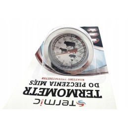 Termometras mėsai rūkyti, didelis ciferblatas, nerūdijančio plieno zondas