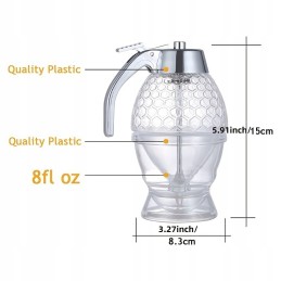 Medaus sirupo dozatorius dozatorius 240ml 15cm vafliai patogus