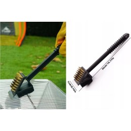 Ilgas grandiklis ir šepetys grilio grotelių valymui - 36cm