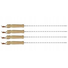 Šašlykinės iešmo pagaliukai su medine rankena, 4 vnt