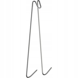 Rudi dvigubi žuvies rūkymo kabliukai, rinkinyje 5 vnt