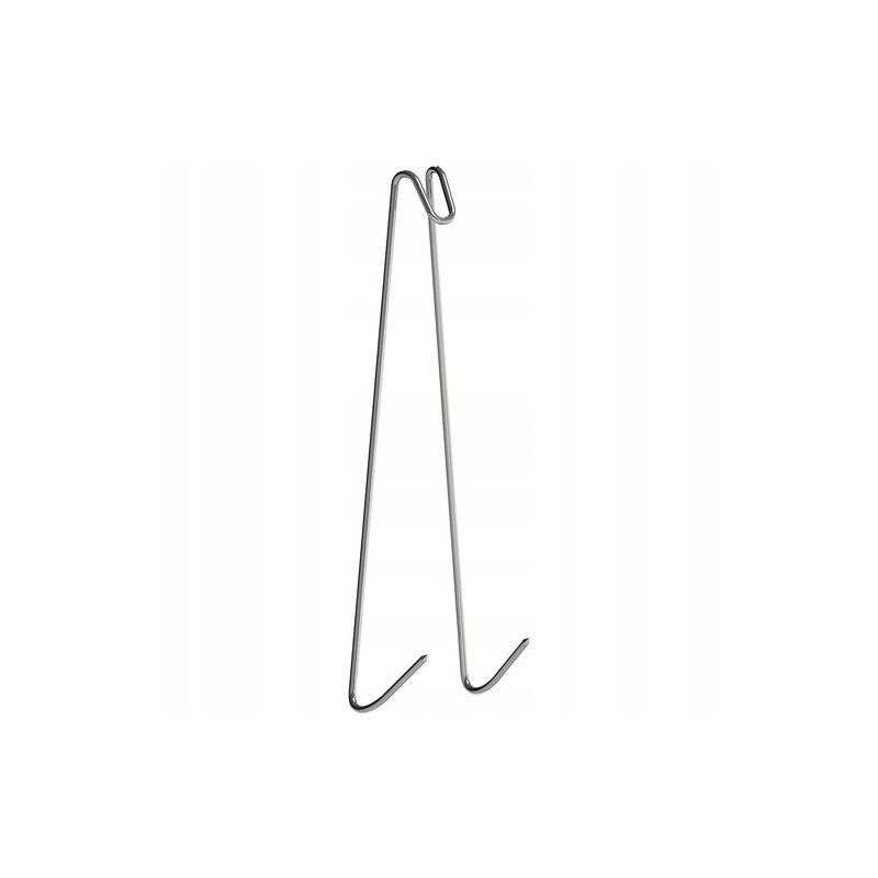 Rudi dvigubi žuvies rūkymo kabliukai, rinkinyje 5 vnt