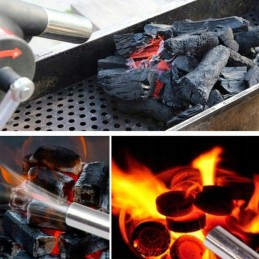 Rankinis pūtiklis griliui, viryklė, židinys, židinys