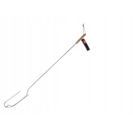 Chromuota kepimo šakutė su medine rankena