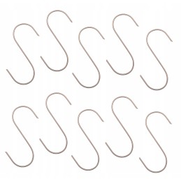 Tvirti lenkiški nerūdijančio plieno rūkymo kabliukai, 10 vnt