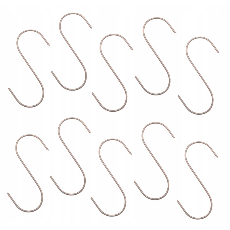 Tvirti lenkiški nerūdijančio plieno rūkymo kabliukai, 10 vnt