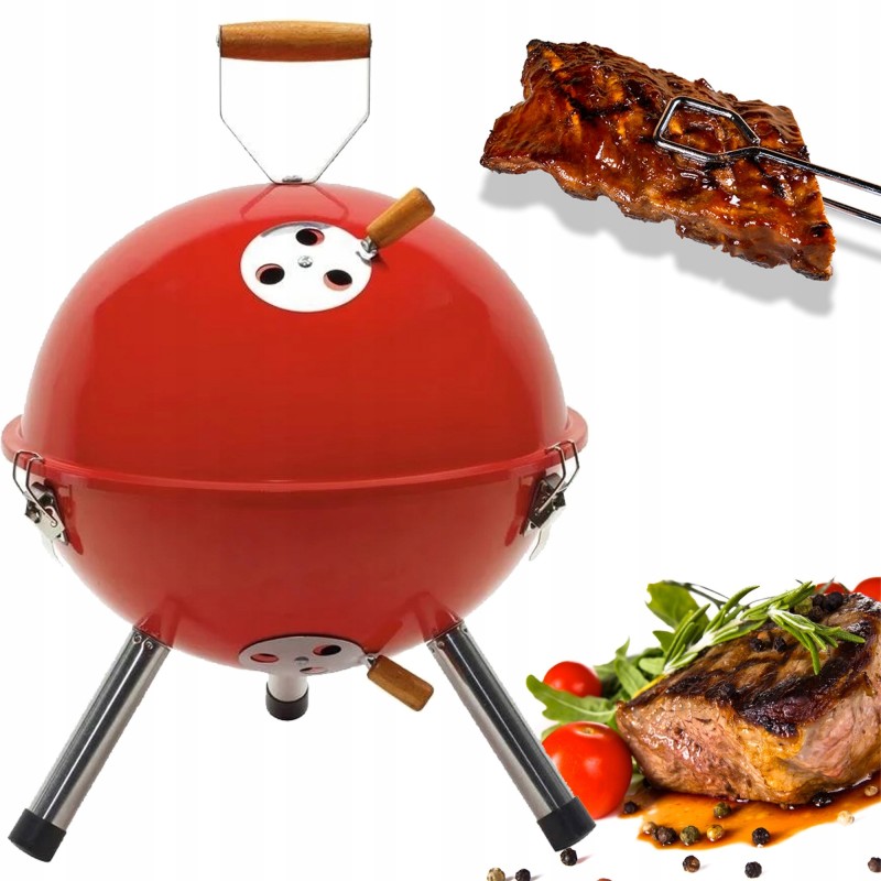 Grilis anglinis sodo grilis su BBQ dangteliu
