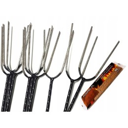 Grilio šakės su nerūdijančio plieno antgaliu, 120 cm, rinkinyje 10 vnt