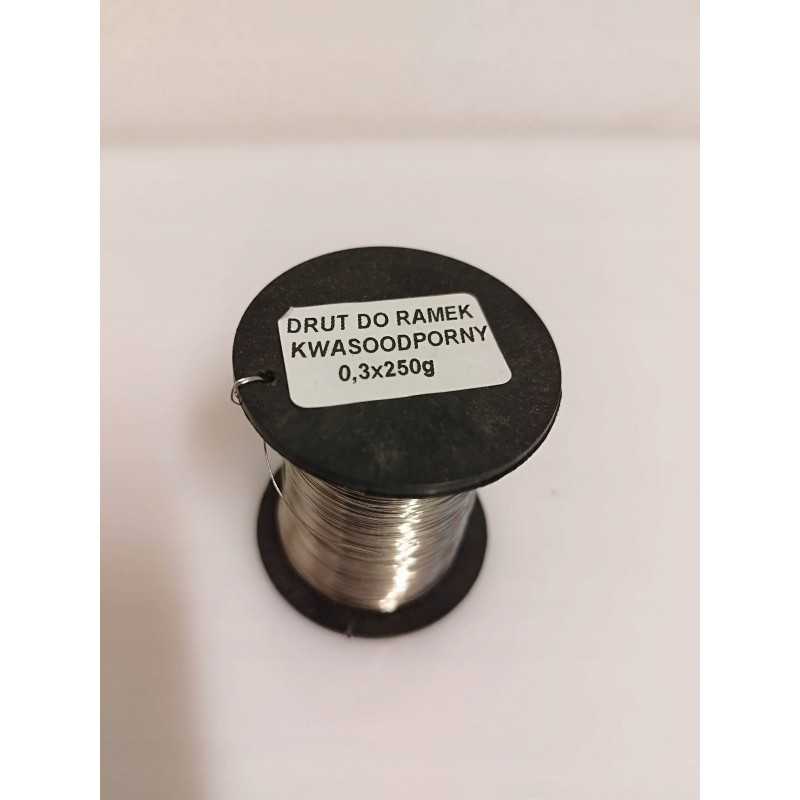 Nerūdijančio plieno bitininkystės viela žarnoms, skersmuo 0,3 - 0,25 kg