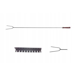 Šakės + kabykla dešrelių laužas 125cm - 10 vnt