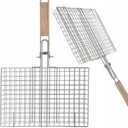 Grilio grotelės daržovėms, žuviai, plieninis krepšelis