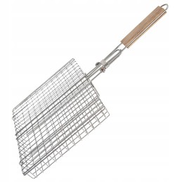 Didelis plieninis grilio krepšys daržovėms, žuviai