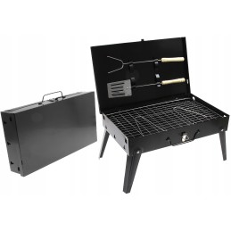 Didelė sulankstoma medžio anglis turistinė kepsninė 2