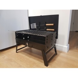 Didelė sulankstoma medžio anglis turistinė kepsninė 2