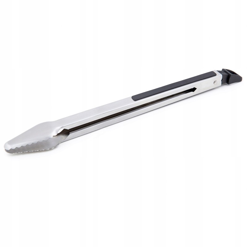 Broil king ilgos plieninės kepsninės žnyplės su krokodilo spaustukais, saugios ir patogios rankenos