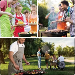 24x metaliniai iešmai kepsninės iešmeliai plieninių iešmelių rinkinys