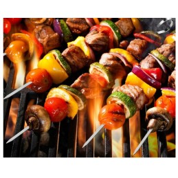 24x metaliniai iešmai kepsninės iešmeliai plieninių iešmelių rinkinys