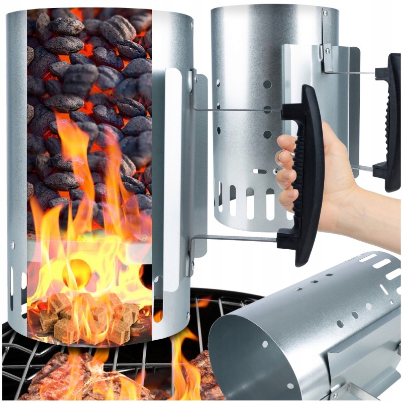 Kaminas ugniai įkurti anglimis, briketai židinio griliui