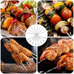 24x metalinis iešmas kepsniams iešmams virbalams šampurams iešmams 30cm