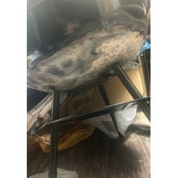 Apvalios anglies kepsninės 36 cm su dangteliu