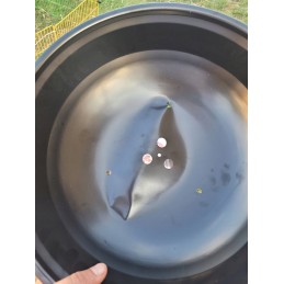 Apvalios anglies kepsninės 36 cm su dangteliu