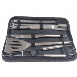 Plieninių grilio įrankių rinkinys