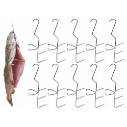 H 324 trigubas kabliukas 24 cm žuvies rūkymui, 10 vnt, inox