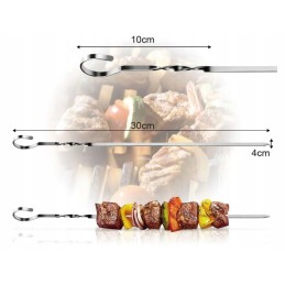 24x metaliniai iešmai kepsninės iešmeliai plieninių iešmelių rinkinys