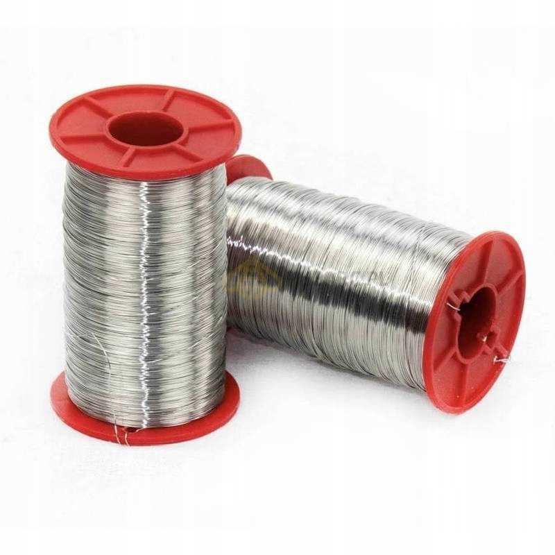 Cinkuota viela bičių rėmams, 0,4 mm storio, ritės svoris 500 g