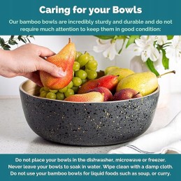 Sūrus apvalus bambuko salotų dubuo