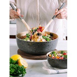 Sūrus apvalus bambuko salotų dubuo