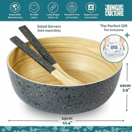 Sūrus apvalus bambuko salotų dubuo