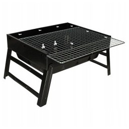 Nešiojama anglinė sodo kepsninė su briketais, sulankstoma lagamine