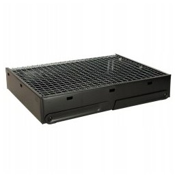 Nešiojama anglinė sodo kepsninė su briketais, sulankstoma lagamine