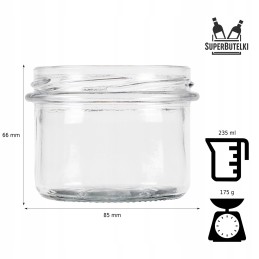 235 ml stiklinis indas su metaliniu dangteliu
