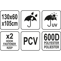 Grilio dangtis 130 x 60 x 105 cm yato yg 20050